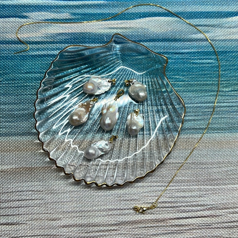 M195 S925 Gold Plate White Flame Ball Pendants